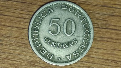 Capul / Cape / Cabo Verde -raritate exotica nickel- 50 centavos 1949 - an unic foto