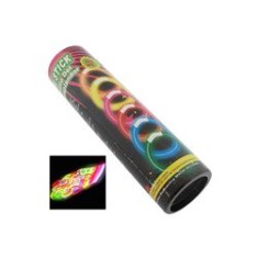 Set 100 brățări fosforescente pentru petrecere, multicolor, 20 cm
