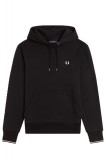 FRED PERRY Futer Tipped Hooded M2643 102 black, L