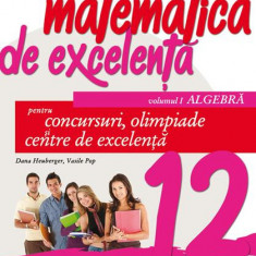 Matematică de excelență. Pentru concursuri, olimpiade și centrele de excelență. Clasa a XII-a. Vol. 1 Algebră - Paperback brosat - Dana Heuberger, Vas