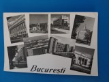 CPIB 23375 CARTE POSTALA - BUCURESTI, MOZAIC, RPR, CIRCULATA, STAMPILE, TIMBRU