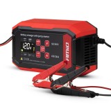 Redresor digital auto AMiO PRO 16A 12V 24V cu asistenta la pornire, pentru acumulatori AGM GEL STD LiFePo4 LFP, IP65, 20 programe, test alternator