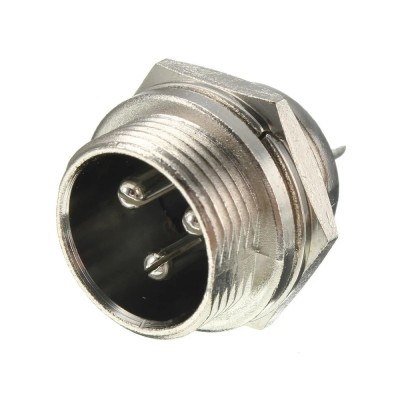 Conector 3P tata metal panou foto