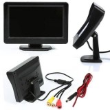 Monitor auto, cu ecran antireflex, dimensiuni 15X14X5 cm, pornire automata, intrare dubla, negru