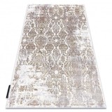 Covor DE LUXE modern 2081 ornament vintage - structural aur / cremă, 140x190 cm, Dreptunghi, Poliester