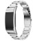 Curea metalica Edman 3Z pentru Fitbit Charge 2, Argintiu