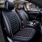 2 x LUX Huse Scaune pentru Masini Auto Universal Negru Alb Piele