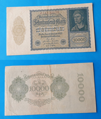 Bancnota veche - Germania 10000 Mark 1922 - circulata in stare foarte buna foto