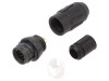 Conector circular push-pull 6 pini 2A HR30 - aurit, lipire