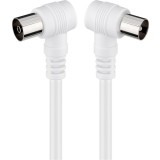 Cablu coaxial 90 grade la coaxial 90 grade 1.5m dublu ecranat Goobay
