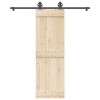 VidaXL Set feronerie pentru ușă glisantă, negru, 183 cm, oțel 4009728