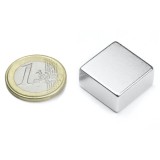 Magnet neodim bloc, 20x20x10 mm, putere 12 kg, N42