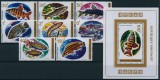 253-RUANDA 1973-PESTI-Serie completa de 8 valori si colita nestampilate