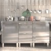 VidaXL Dulapuri de bucătărie comerciale, 3 buc., oțel inoxidabil 3083719