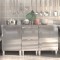 vidaXL Dulapuri de bucătărie comerciale, 3 buc., oțel inoxidabil 3083719