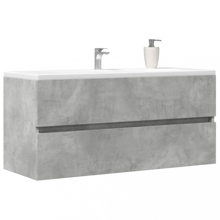 Dulap de chiuvetă, gri beton, 100x38,5x45 cm, PAL