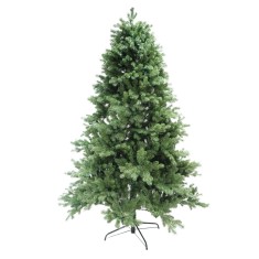 Brad artificial clasic, 1,5m de craciun bogat, interior/exterior, 390 ramuri bogate, suport metalic inclus, verde