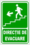 indicator pentru iesire de urgenta scari stanga in jos
