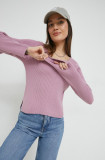 Abercrombie &amp; Fitch pulover femei, culoarea violet, light