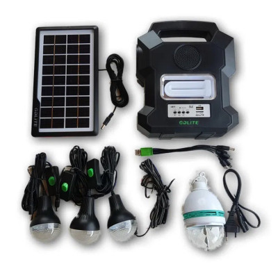 Kit solar portabil Gdlite GD-1000A, USB, bluetooth, incarcare telefoane, radio foto