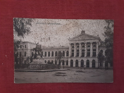 Bucuresti - Universitatea - carte postala interbelica circulata 1928 foto