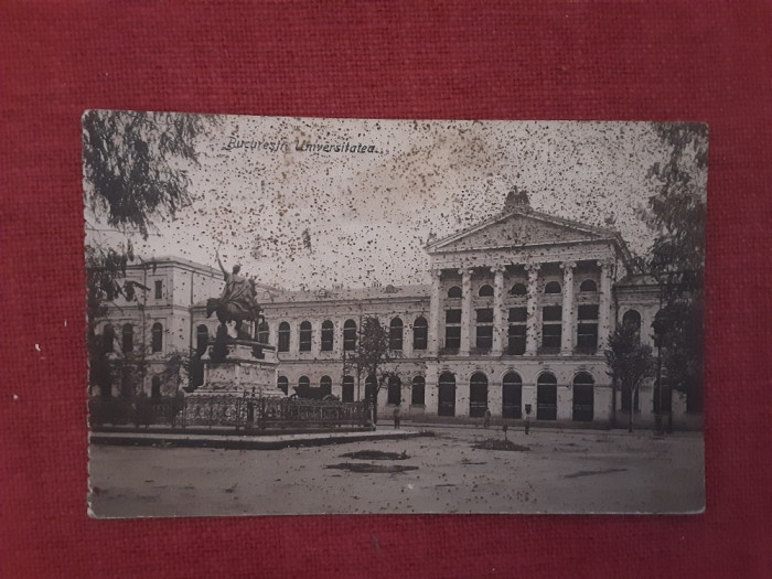 Bucuresti - Universitatea - carte postala interbelica circulata 1928