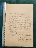 Felicitare pregatita de Marin Sorescu pentr Valeriu Vaida, 13 aprile 1969
