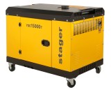 Stager YDE15000T Generator insonorizat 12kVA, 48A, 3000rpm, monofazat, diesel,
