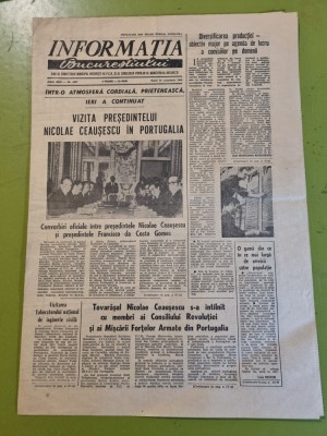 informatia bucurestiului 31 octombrie 1975-ceausescu vizita in portugalia foto