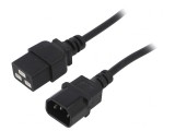 Cablu de Alimentare 1,8m Negru 10A C14 la C19, Akyga