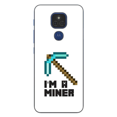 Husa compatibila cu Motorola Moto G9 Play Silicon Gel Tpu Model Minecraft Miner foto