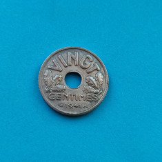 Vingt-20 Centimes 1941 Franta-zinc