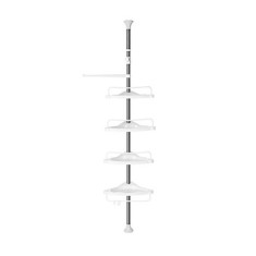 Raft pentru baie/dus, Vasagle, reglabil, otel, 4 rafturi, cuier, 95-300 cm GartenVIP DiyLine
