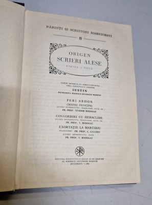 PSB 8 - Parinti si scriitori bisericesti - Origen - scrieri - partea a treia foto