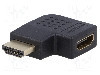 Cablu {{Tip cablu de conectare}}, HDMI mufa, HDMI soclu 90&deg;, {{Lungime cablu}}, {{Culoare izola&amp;#355;ie}}, AKYGA - AK-AD-45