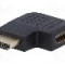 Cablu {{Tip cablu de conectare}}, HDMI mufa, HDMI soclu 90&deg;, {{Lungime cablu}}, {{Culoare izola&amp;#355;ie}}, AKYGA - AK-AD-45