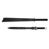Set doua sabii de vanatoare, DEPOX&reg;, Ninja Blade, 81 cm, negru, teaca inclusa
