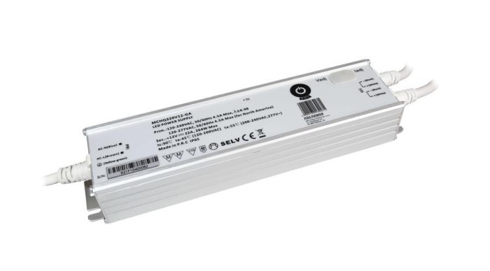 Sursă de alimentare POS MCHQ320V12-GA, driver LED 12V/22A 264W CV, carcasă metalică, PFC, intrare CA universală (max. 305VAC), Uo/Io reglabilă