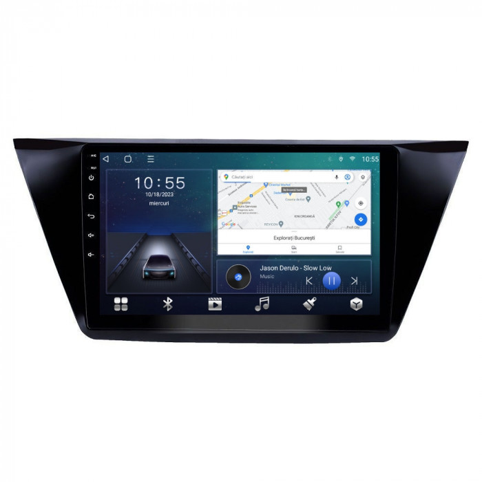 Navigatie dedicata cu Android VW Touran III dupa 2015, 2GB RAM, Radio GPS Dual