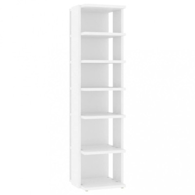 Pantofar, alb, 27,5x27x102 cm, lemn compozit foto