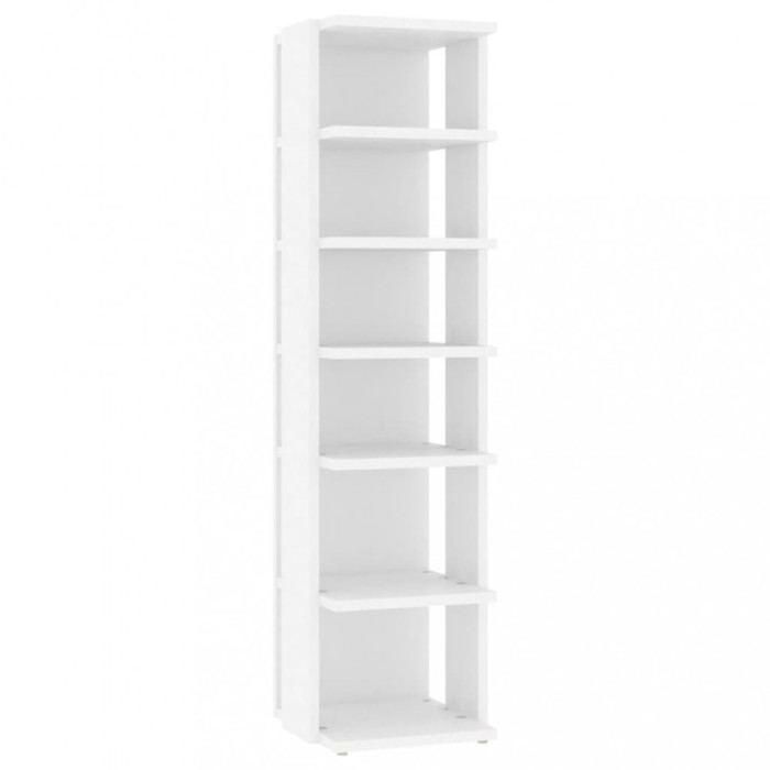 Pantofar, alb, 27,5x27x102 cm, lemn compozit