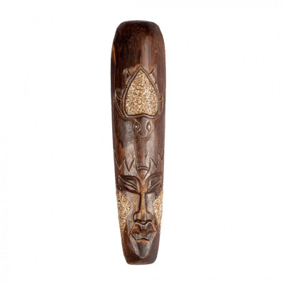 Masca tribala din lemn cu tematica africana simbol Turtle foto