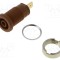 Conector banană 4mm soclu 25A 1kVDC maro aurit HIRSCHMANN T&amp;M