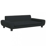 Cumpara ieftin Pat de caini, negru, 100x54x33 cm, catifea