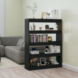 VidaXL Bibliotecă/Separator cameră, negru, 100x30x135 cm