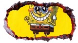 Sticker decorativ, SpongeBob, Galben, 90 cm, 8320ST-3