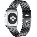 Cumpara ieftin Curea iUni compatibila cu Apple Watch 1/2/3/4/5/6/7, 40mm, Jewelry, Otel Inoxidabil, Black