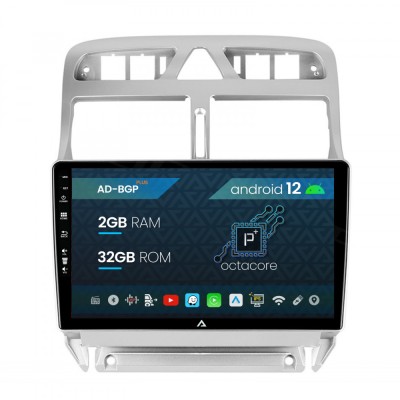 Navigatie Peugeot 307, Android 12, P-Octacore 2GB RAM + 32GB ROM, 9 Inch - AD-BGP9002+AD-BGRKIT266 foto