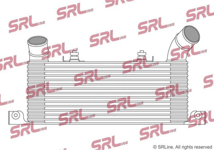 Intercooler Mitsubishi Pajero 99-06, motor: 2.5 TD, 3.2 TD, 475x187x64, SRLine, miez si rezervor din aluminiu brazat, MR404751