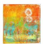 E114. Tablou original, Insula Pastelui Abstract, acrilic, neinramat, 21x21cm, RavariuArt